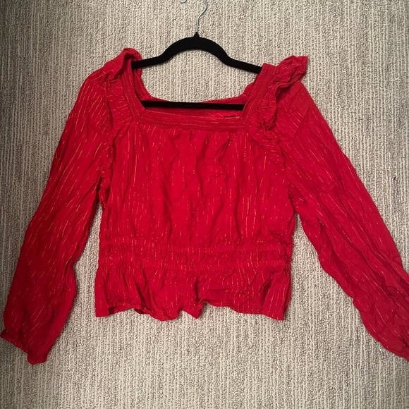 Universal threads medium Red off the shoulder Women's Top - Picture 3 of 6